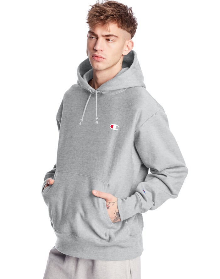 Champion Reverse Weave C Logo - Miesten Harmaat Huppari - Suomi 2743059-PS